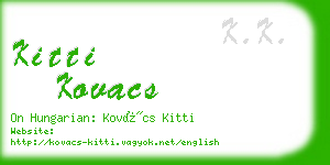 kitti kovacs business card